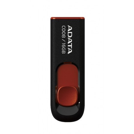 ADATA | C008 | 16 GB | USB 2.0 | Black/Red - 2